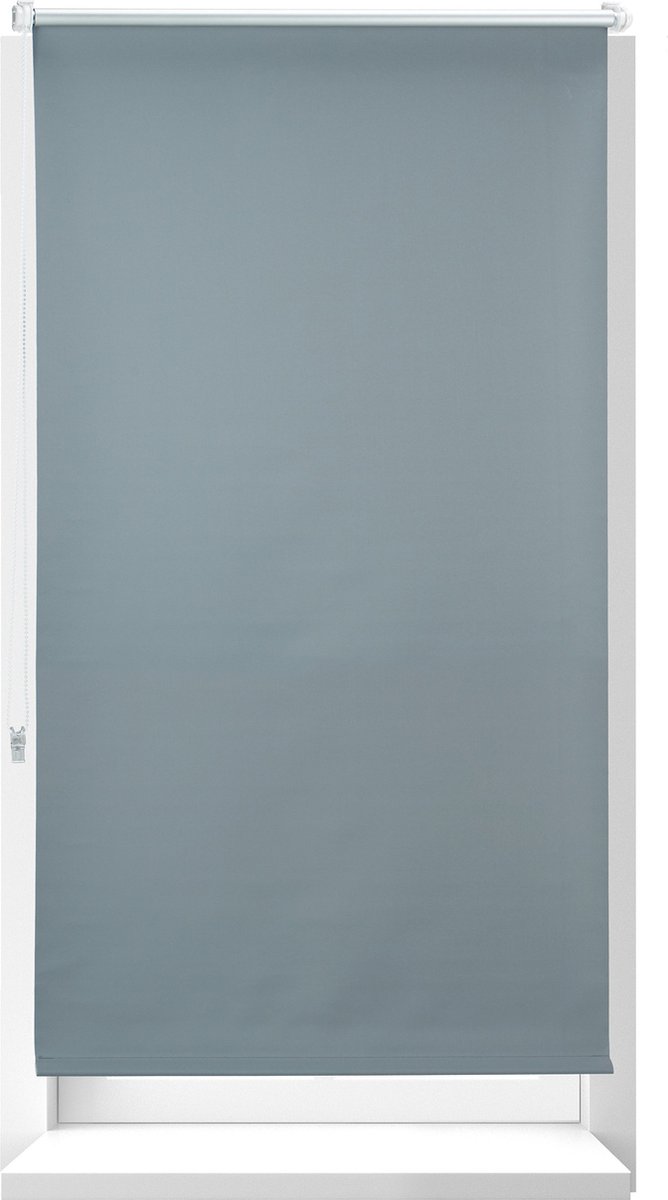 Relaxdays 1x rolgordijn verduisterend grijs - thermo rolgordijn - 90 x 210 cm - grijs