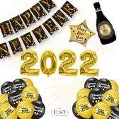 Happy New Year Versiering - Slingers - Oud en Nieuw Versiering 2022 - Feestversiering - Ballonnen - LaFiesta
