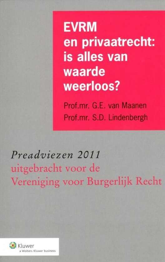 Preadviezen uitgebracht voor de Vereniging voor Burgerlijk R ... - cover