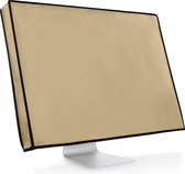 kwmobile hoes voor 24-26" Monitor - Beschermhoes voor PC-monitor in beige - Beeldscherm cover