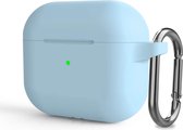Case Cover geschikt voor Geschikt voor Apple Airpods 3 - Siliconen Lichtblauw