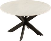 Salontafel | steen | wit | 80x80x (h)49 cm