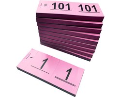 DULA Garderobenummers - Nummerblocks - Lootjes - Roze
