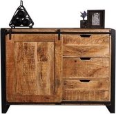 Dressoir | industrieel | Mangohout | Mango | naturel | 120 x 45 x 90(h) cm