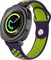 Samsung Gear Sport bandje / Galaxy Watch 42mm SM-R810 paars - groen
