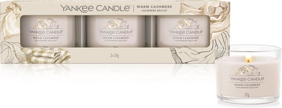 Yankee Candle Filled Votive 3-pack - Warm Cashmere