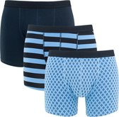 Scotch & Soda 3P streep & print blauw - XL