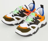 Dsquared2 Giant sneaker met leren en suède details - Maat 34
