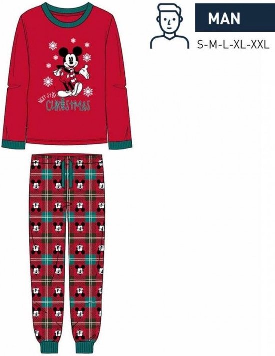 DISNEY - Mickey - Men Jersey Long Pyjama - (S)
