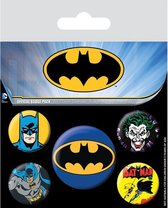 DC Comics BATMAN - Badge Buttons - Gift Pack