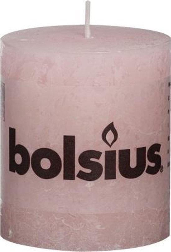 Bolsius Rustiek Stompkaars 80x68 Roze