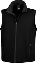 Softshell casual bodywarmer zwart voor heren - Outdoorkleding wandelen/zeilen - Mouwloze vesten XL (42/54)