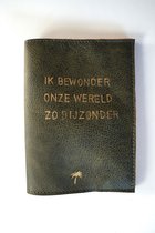 Paspoorthoesje | Quote, IK BEWONDER | Groen