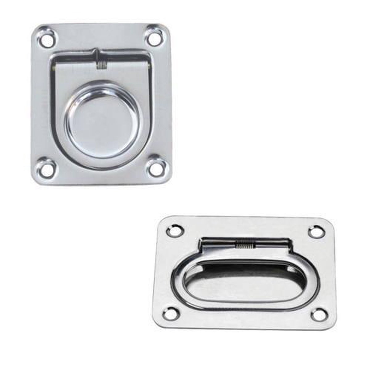 Lalizas Verzonken Hijsring Met Geperst Handvat Zilver 75 x 58 mm