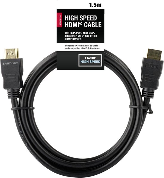 Speedlink HDMI Kabel 1.4 - 1 -5 meter - PS3 + Xbox 360 | bol.com