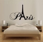 Muursticker - Paris - 58x92 - Zwart