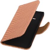 Roze Slang Booktype Samsung Galaxy Core LTE Wallet Cover Hoesje
