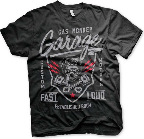 Gas Monkey Garage Heren Tshirt -S- Fast 'N Loud Zwart