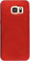 Samsung Galaxy S7 Hoesje - Glitter Back Cover - Rood