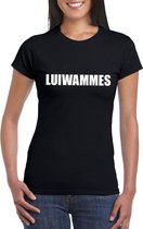 Luiwammes tekst t-shirt zwart dames L