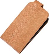 Licht Roze Ribbel Classic flip case cover hoesje voor Huawei Ascend G525