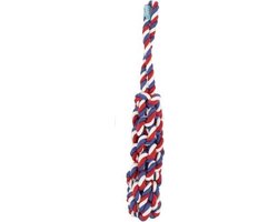 Lief! hondenspeelgoed flosstick unisex rood / wit / blauw