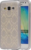 Zilver Brocant TPU back case cover cover voor Samsung Galaxy A3