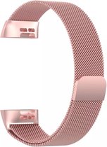 KELERINO. Milanees bandje geschikt voor Fitbit Charge 3 Rose Roze - Large
