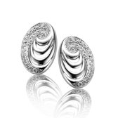 Orphelia EAR-2088 - Oorstekers Ovaal - 925 Zilver - Micro-setting Zirkonia - 1.3 cm