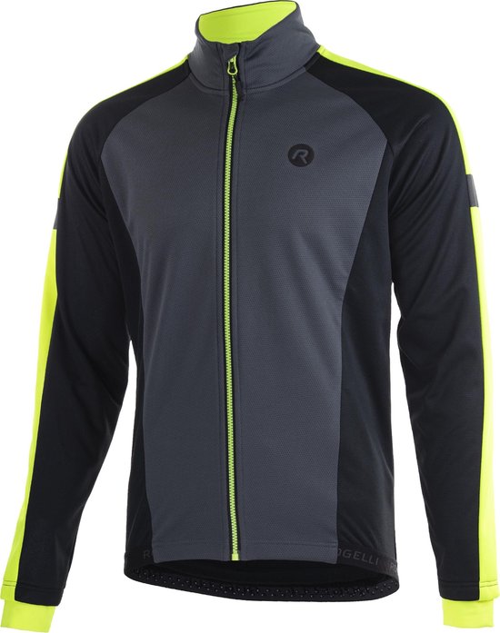 Rogelli Extreme Fietsjack Heren - Grijs/Zwart/FluorGeel - Maat XL