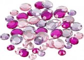 Tranche ronde de diamants violet mix