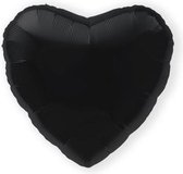 Folieballon Black Heart (46cm)