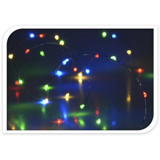 Kerst LED lampjes gekleurd op batterij 40 stuks - kerstverlichting | bol.com