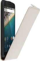 LG Nexus 5X Leder Flip Case hoesje Wit