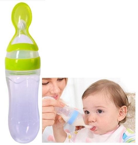 Natural Touch Siliconen Baby Drinkfles – Lepelfles – Antiknoei Drinkfles  Met Lepel –... | bol.com