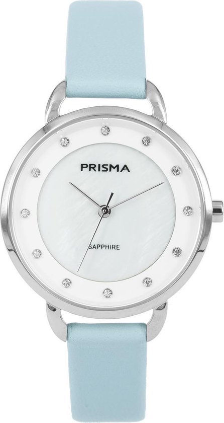 Prisma Dameshorloge P.1935 Lederen band Zilver