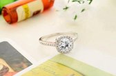 Fate Jewellery Ring FJ125 - 19mm - Zilverkleurig met zirkonia kristal