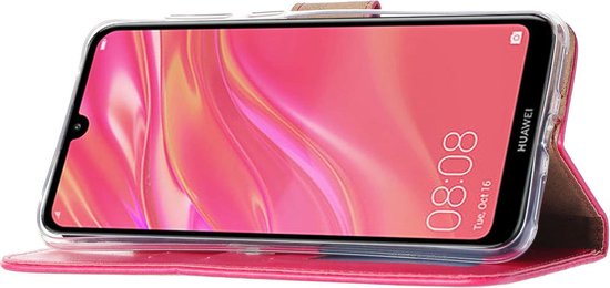 Coque Huawei Y7 2019 Rose avec Porte-Cartes