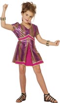 Wilbers & Wilbers - Punk & Rock Kostuum - Purple Bling 80s Rock Chick - Meisje - paars - Maat 128 - Carnavalskleding - Verkleedkleding