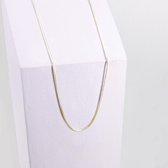 Ponytail & Co® Ketting slang schakel - Dames - Staal goudverguld - 40 cm