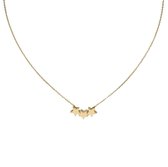 Glow ketting 3 sterren  - goud (14 kt)- 42+2cm