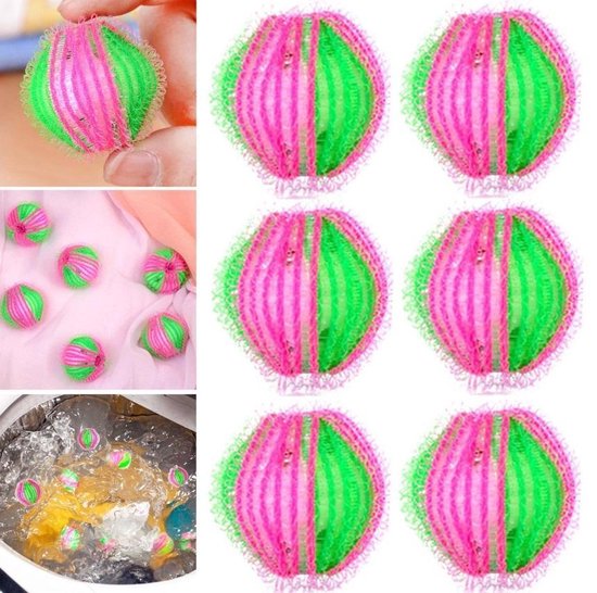 6 pièces boule de lavage anti-peluches / Balles de Machine à laver en Nylon  boules /