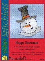 Mini Borduurpakketje Kerst - Sneeuwpop - Mouseloft