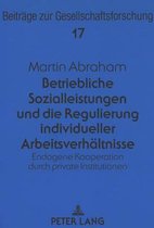 Betriebliche Sozialleistungen Und Die Regulierung Individueller Arbeitsverhaeltnisse