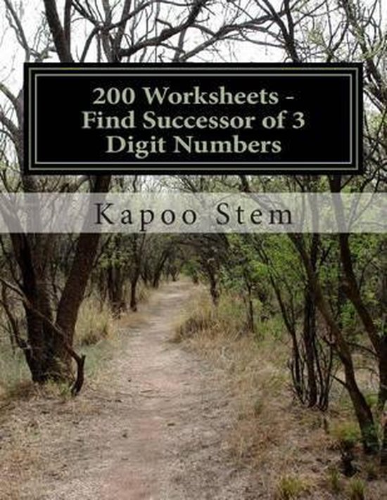 200 Days Math Number After- 200 Worksheets - Find Successor  ... - cover
