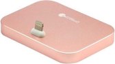 Base 12 Series Aluminium Charge Docking Stand Lightning voor Apple iPhone - Rose goud
