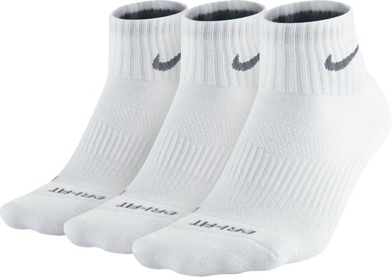 bol.com | Nike Dri-Fit Cushion Quarter Sokken Sportsokken - Maat 46-49 -  Unisex - wit
