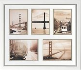 Fotolijst - Henzo - Frisco Bay Gallery - Collagelijst voor 5 foto's - Fotomaat 13x18/15x20 cm - Wit
