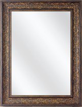 Spiegel met Lijst - Oud Brons - 40 x 60 cm - Sierlijk - Barok - Buitenmaat: 58 x 78 cm