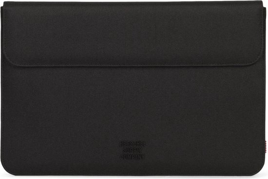 Spokane Sleeve for Macbook 12" - Black / Tijdloze lapthophoes met magnetische sluiting & fleece voering - voor Macbook - Thinkpad / Beperkte Levenslange Garantie / Zwart